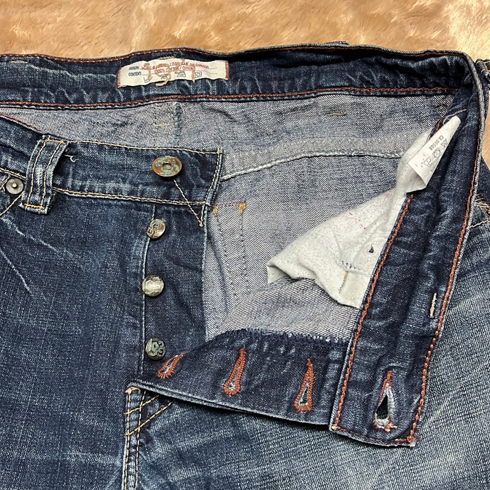 Vintage 1921 Classic Blue Denim Jeans 34/34 - Picture 6 of 16